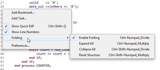 Configure Code Folding