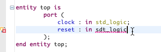 Type-time error checking in Sigasi HDT 2.0