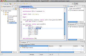 Sigasi's VHDL plugin for Eclipse