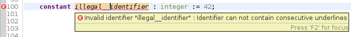 Illegal identifier