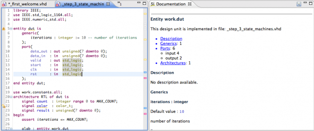 Live Sigasi documentation preview