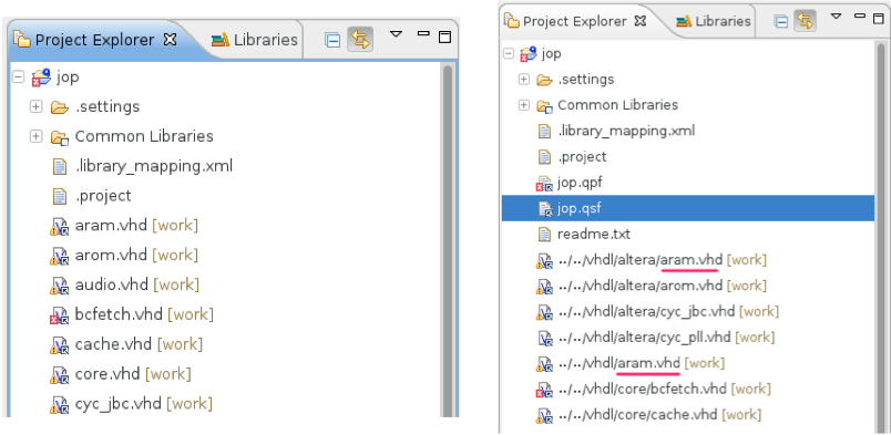 Altera Quartus II integration