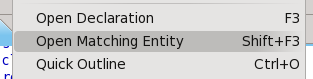 Open matching entity (context menu)