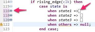 Folding in case statements