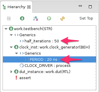 generics in Hierarchy View