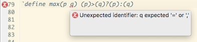 Verilog Macro syntax error