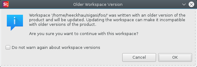 Older Workspace Version Info