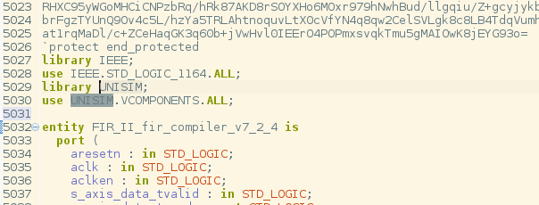 Ignore encrypted VHDL