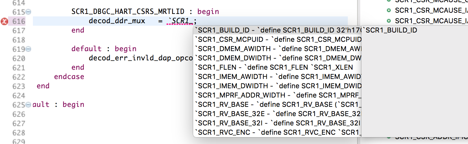 Use autocomplete to complete Preprocessor defines