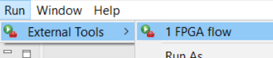 Run external tool from menu