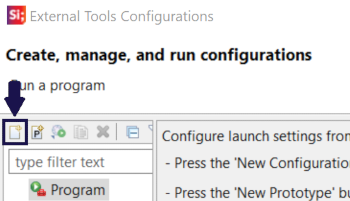 New external tool config