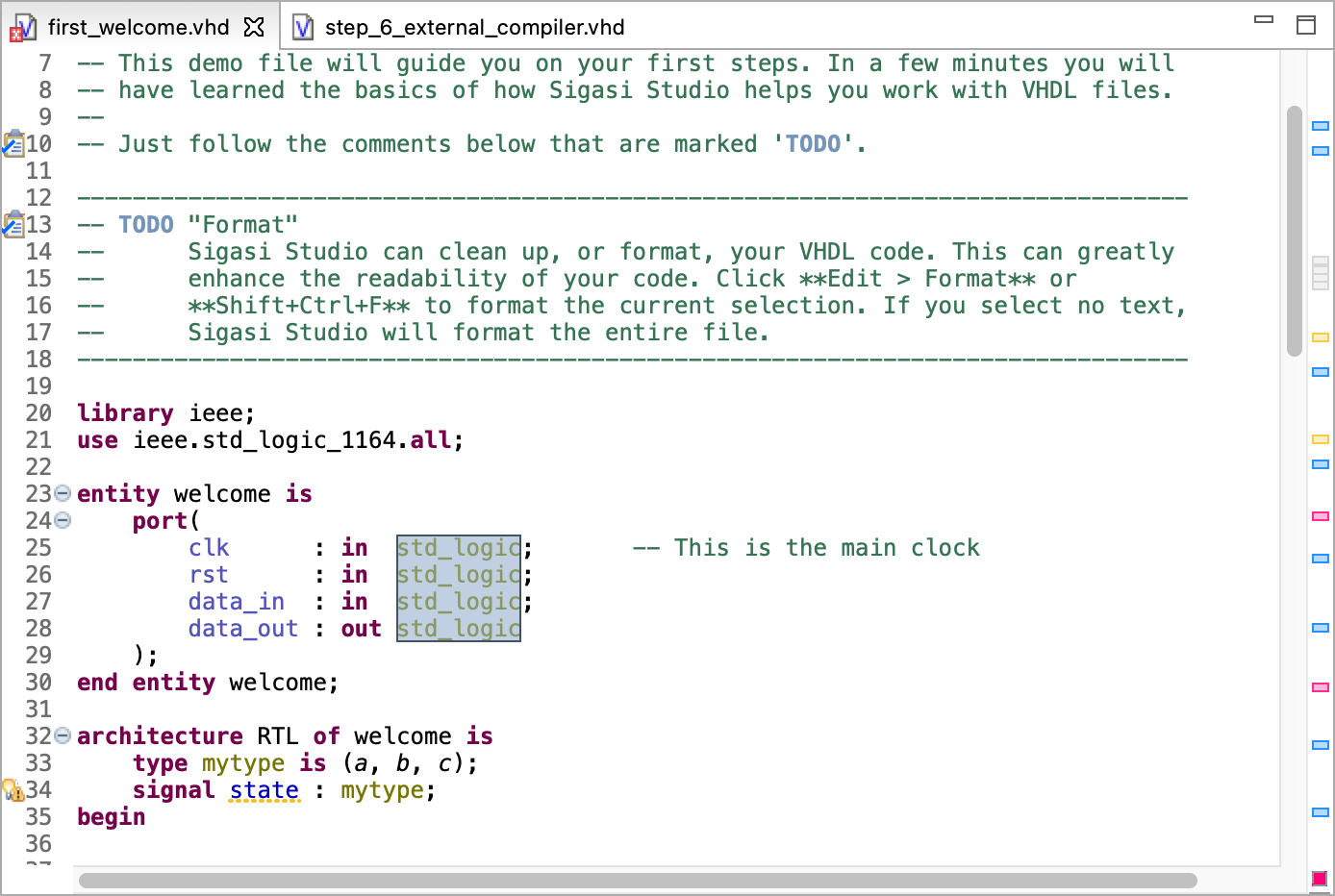 A selected, rectangular block of code