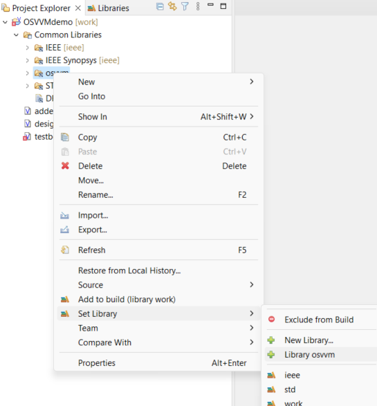 Add OSVVM library mapping