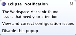 Workspace Mechanic popup